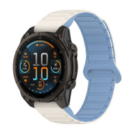 Bracelet pour montre connectée, en silicone, avec attache aimantée, compatible montres Garmin, modèle Sinale - La Boutique du Bracelet