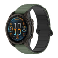 Bracelet pour montre connectée, en silicone, avec attache aimantée, compatible montres Garmin, modèle Sinale - La Boutique du Bracelet