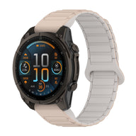 Bracelet pour montre connectée, en silicone, avec attache aimantée, compatible montres Garmin, modèle Sinale - La Boutique du Bracelet
