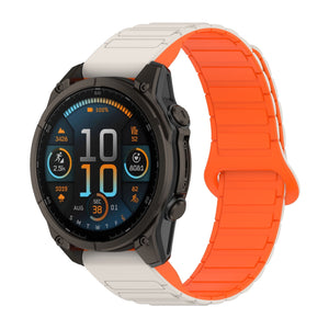 Bracelet pour montre connectée, en silicone, avec attache aimantée, compatible montres Garmin, modèle Sinale - La Boutique du Bracelet