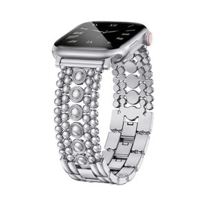 Arline damearmbånd til smartwatch, tofarvede perleled, justerbar metallegering, kliklås, elegant smykke