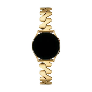 Armband für Smartwatch, gewellter Stahl und Spiralglieder, modernes Aussehen für Samsung-Uhr, Ice Watch, Garmin, Modell Ezelea