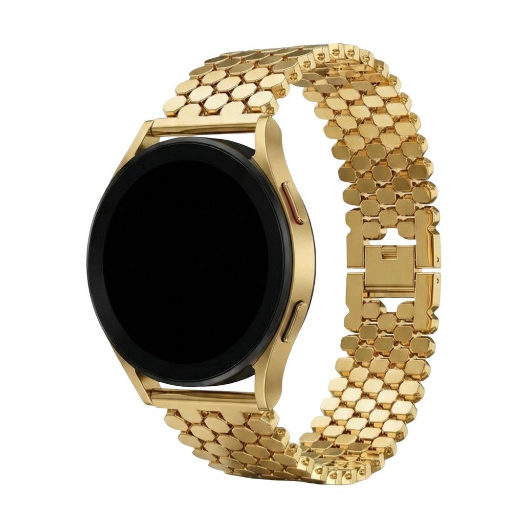 Armband für Smartwatch, Metalllegierung im Wabenmuster, modernes Aussehen für Samsung-Uhr, Ice Watch, Garmin, Modell Yizda