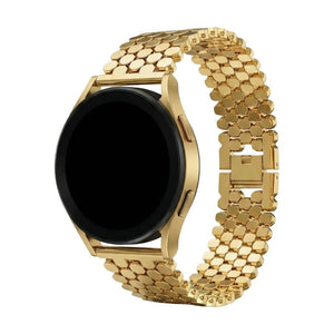 Armband für Smartwatch, Metalllegierung im Wabenmuster, modernes Aussehen für Samsung-Uhr, Ice Watch, Garmin, Modell Yizda