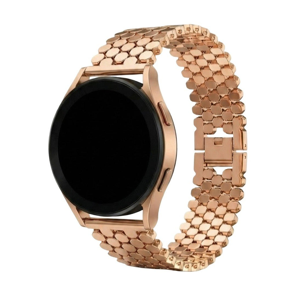 Armband für Smartwatch, Metalllegierung im Wabenmuster, modernes Aussehen für Samsung-Uhr, Ice Watch, Garmin, Modell Yizda