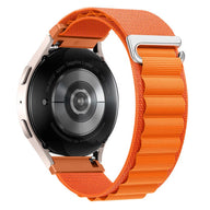 Bracelet orange en nylon avec boucle à crochet en acier inoxydable pour Huawei Watch modèle Kapri.