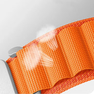 Bracelet en nylon orange avec boucle à crochet en acier inoxydable pour Huawei Watch.