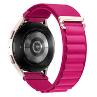 Bracelet nylon fuchsia avec boucle crochet en acier inoxydable pour Huawei Watch Kapri.