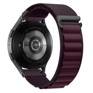 Bracelet en nylon bordeaux avec boucle à crochet en acier inoxydable pour Huawei Watch.
