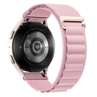 Bracelet nylon rose à boucle crochet et acier inoxydable pour Huawei Watch Kapri.