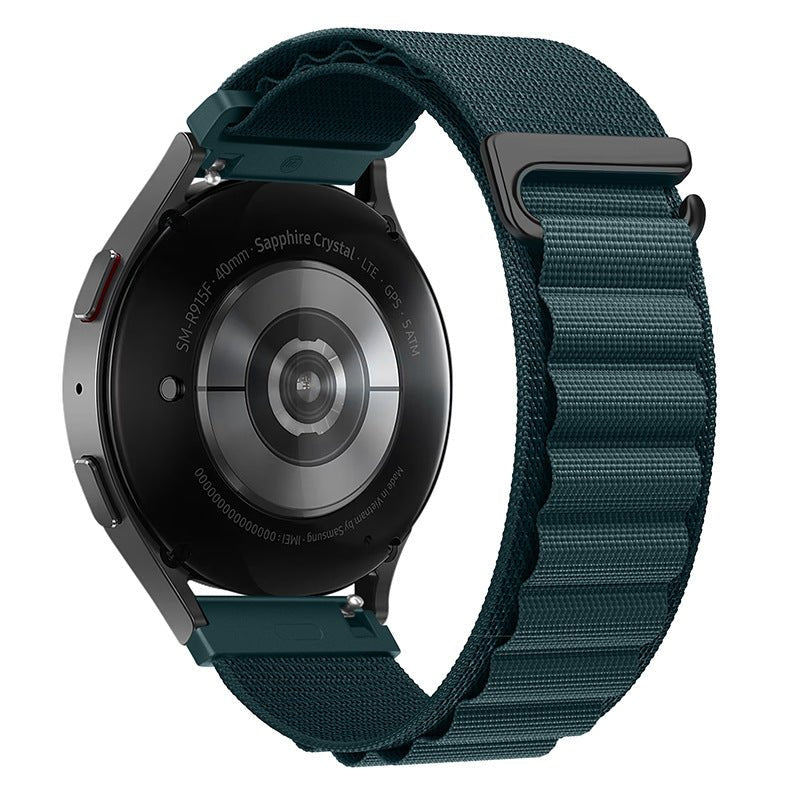Bracelet bleu en nylon résistant avec boucle à crochet en acier inoxydable pour Huawei Watch Kapri.