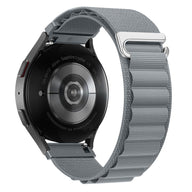 Bracelet en nylon gris clair avec boucle à crochet en acier inoxydable pour montre Huawei Kapri.