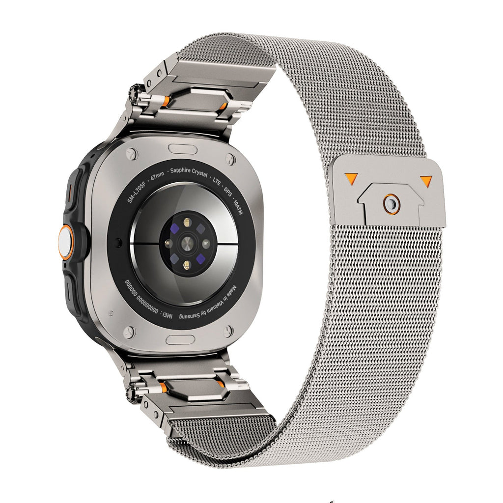 Bracelet tactique en métal, pour montre connectée, fermoir magnétique, pour Samsung Galaxy Watch Ultra et 8, modèle Anklis - La Boutique du Bracelet