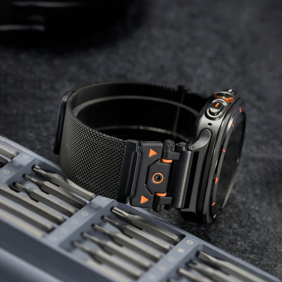 Bracelet tactique en métal, pour montre connectée, fermoir magnétique, pour Samsung Galaxy Watch Ultra et 8, modèle Anklis - La Boutique du Bracelet