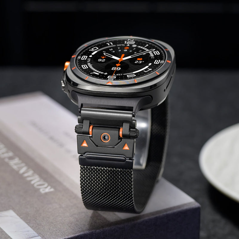 Bracelet tactique en métal, pour montre connectée, fermoir magnétique, pour Samsung Galaxy Watch Ultra et 8, modèle Anklis