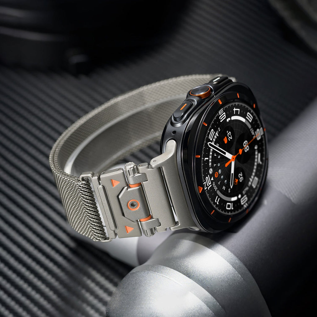 Bracelet tactique en métal, pour montre connectée, fermoir magnétique, pour Samsung Galaxy Watch Ultra et 8, modèle Anklis - La Boutique du Bracelet