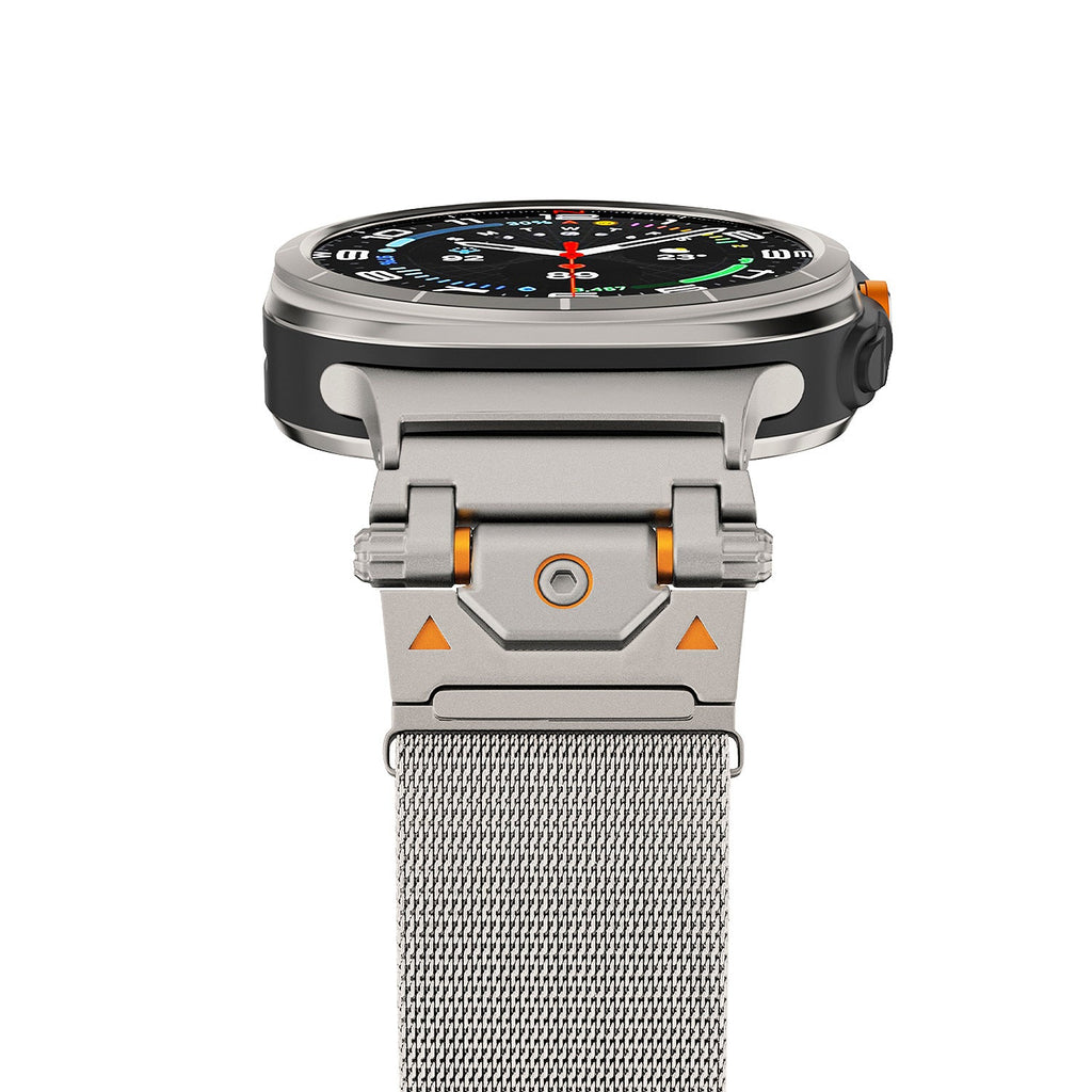 Bracelet tactique en métal, pour montre connectée, fermoir magnétique, pour Samsung Galaxy Watch Ultra et 8, modèle Anklis - La Boutique du Bracelet