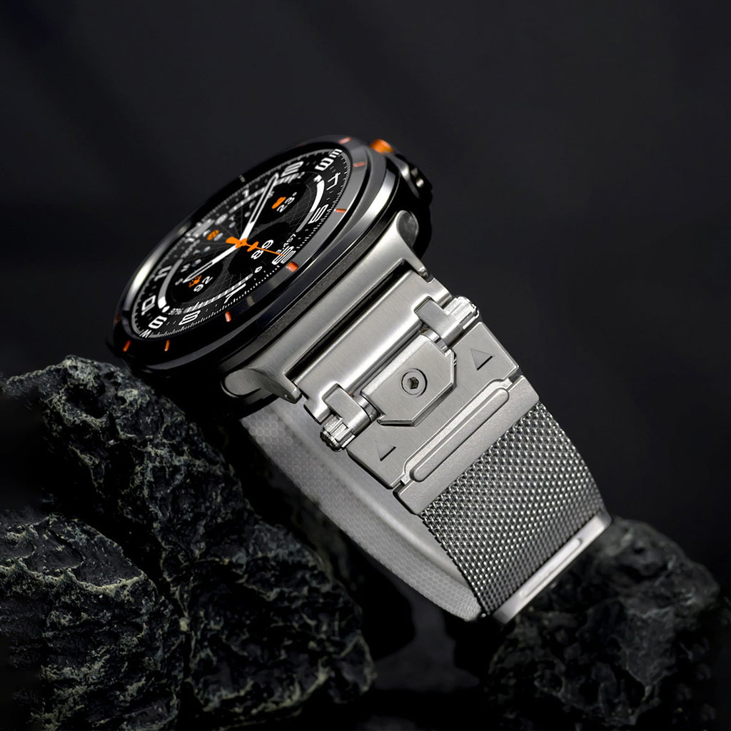 Bracelet tactique en métal, pour montre connectée, fermoir magnétique, pour Samsung Galaxy Watch Ultra et 8, modèle Anklis - La Boutique du Bracelet