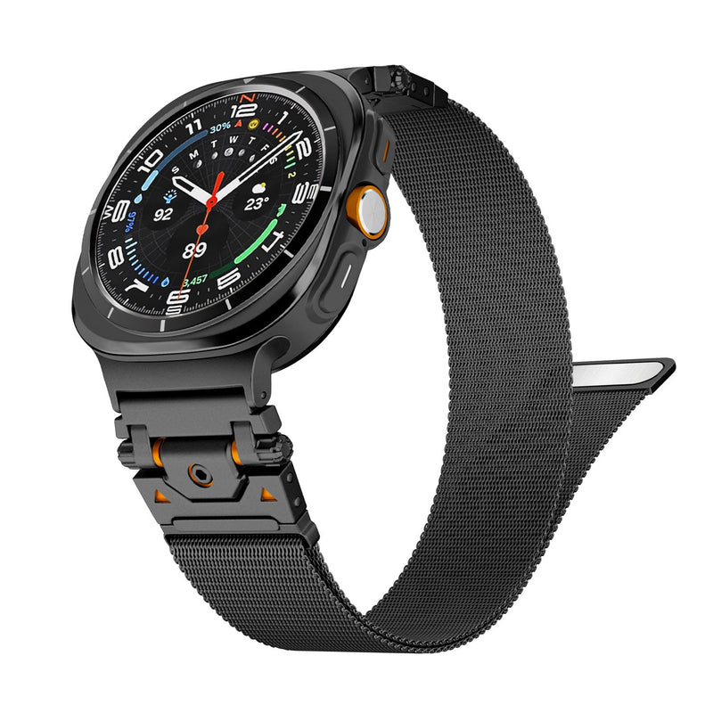 Bracelet tactique en métal, pour montre connectée, fermoir magnétique, pour Samsung Galaxy Watch Ultra et 8, modèle Anklis - La Boutique du Bracelet