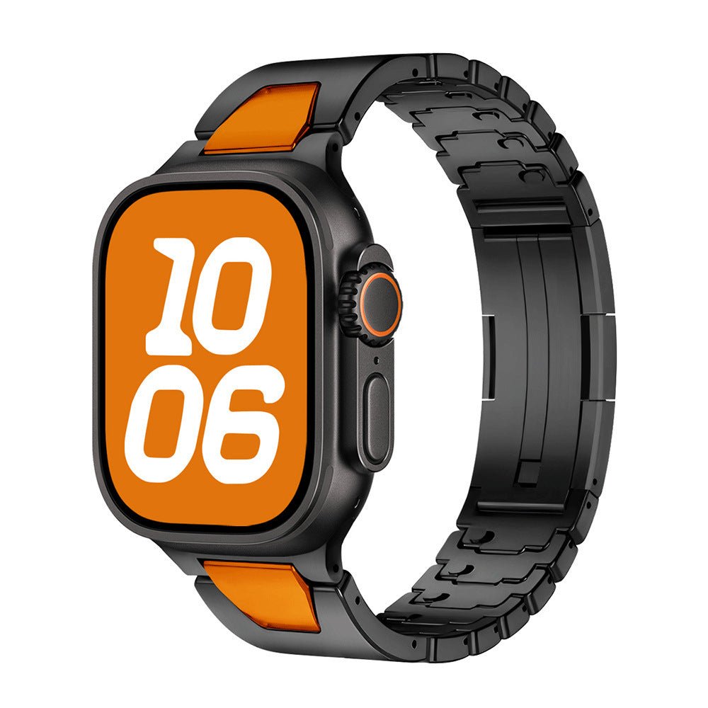 Bracelet tactique en métal solide, ajustable facilement à la main, pour Apple Watch, modèle Tanko - La Boutique du Bracelet