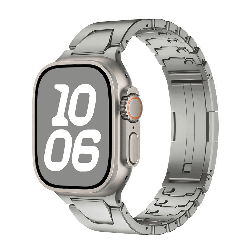Bracelet tactique en métal solide, ajustable facilement à la main, pour Apple Watch, modèle Tanko - La Boutique du Bracelet