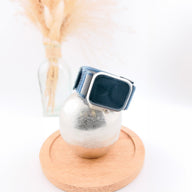 Bracelet tactique noir en nylon résistant avec fermeture magnétique pour Apple Watch, ajustable.