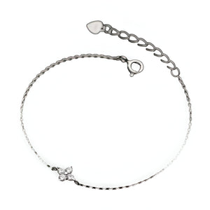 Bracelet trèfle à 4 feuilles scintillant, en cuivre, pour femme, modèle Celandine - La Boutique du Bracelet