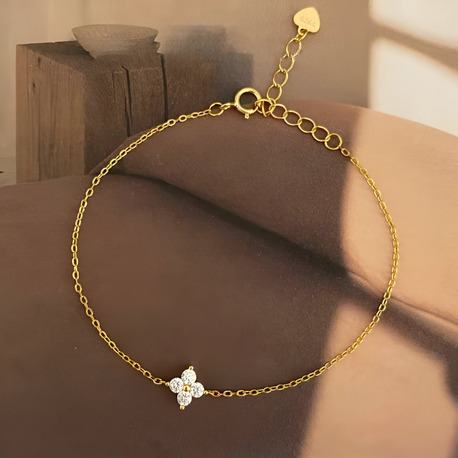 Bracciale Donna Portafortuna Acciaio Inox Con Stelle, Cuore E Quadrifoglio - Gioiello Elegante, Regalo Perfetto Per Moglie, Fidanzata O Amica