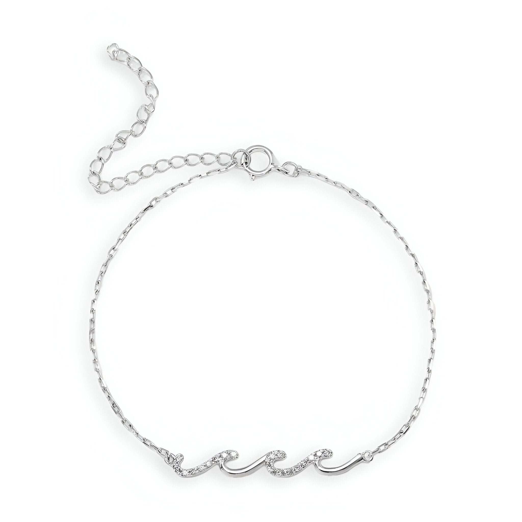 Bracelet vagues scintillantes, argent sterling, pour femme, modèle Nyx - La Boutique du Bracelet