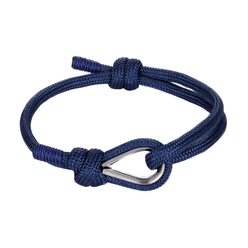 Bracelet nautique en corde tressée, avec fermoir boucle en acier inoxydable, un accessoire ajustable pour le quotidien, modèle Stanley