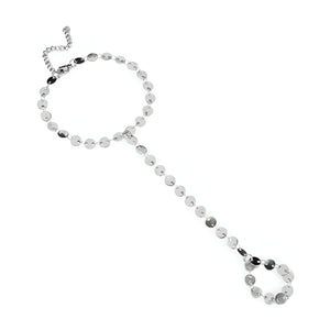 Chaîne de doigt à médaillons, en acier inoxydable, pour femme, modèle Kirmia - La Boutique du Bracelet