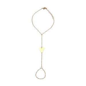 Chaîne de doigt, motif triangle, en acier inoxydable, pour femme, modèle Berte - La Boutique du Bracelet