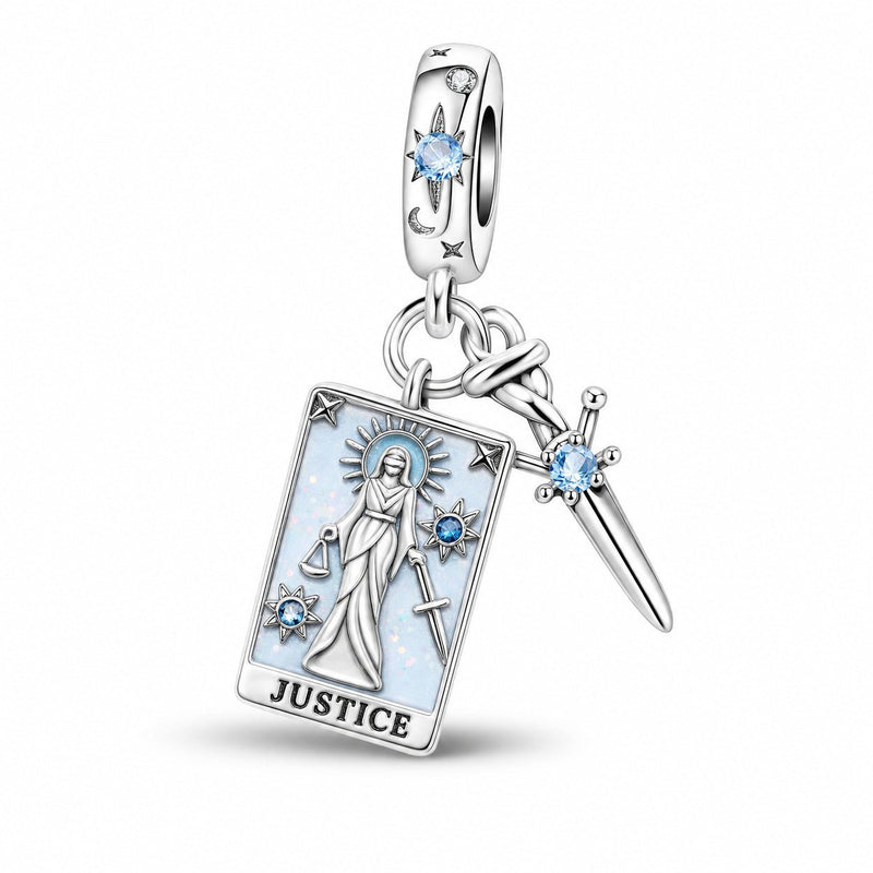 Classic charm, Justice tarot card (sword), for women, Ensiferia model