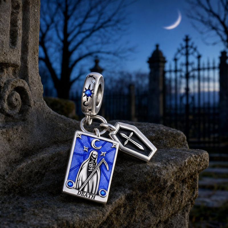 Klassisk charm, tarotkortet Døden, til kvinder, model Fatalys