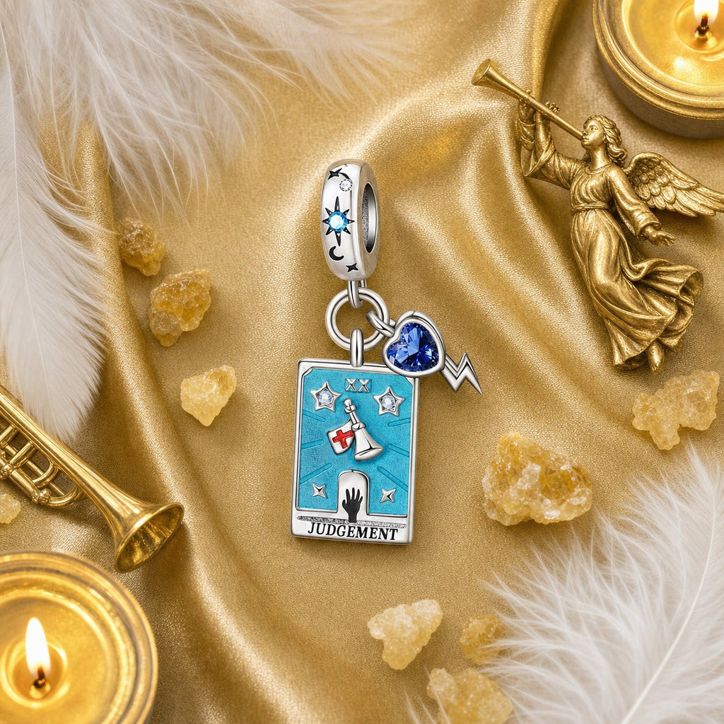 Charm clásico, carta del tarot El Juicio, para mujer, modelo Judicia