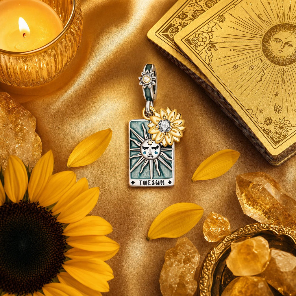 Klassischer Charm, Tarotkarte Die Sonne, für Damen, Modell Solaris