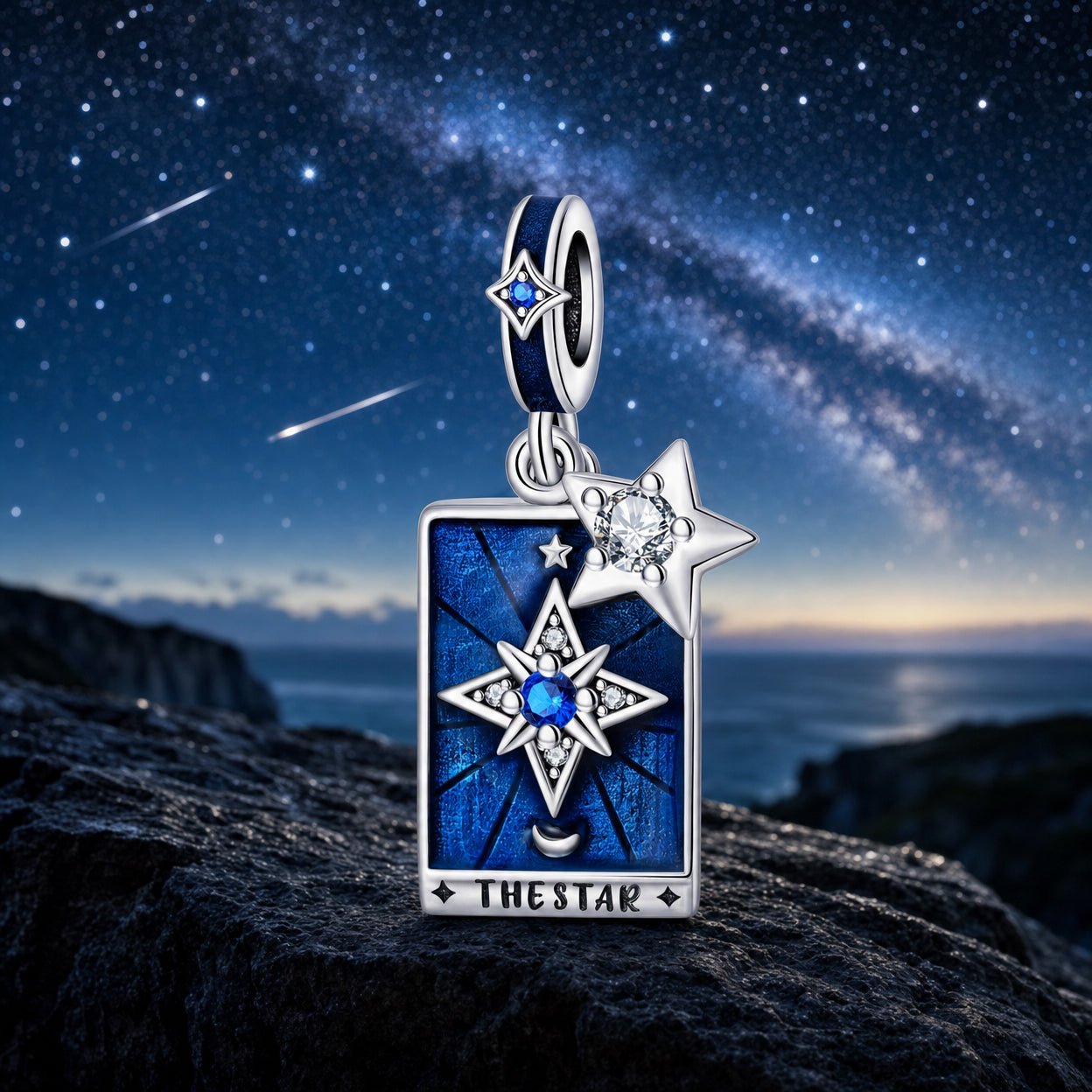 Klassischer Charm, Tarotkarte Der Stern, für Damen, Modell Stellara
