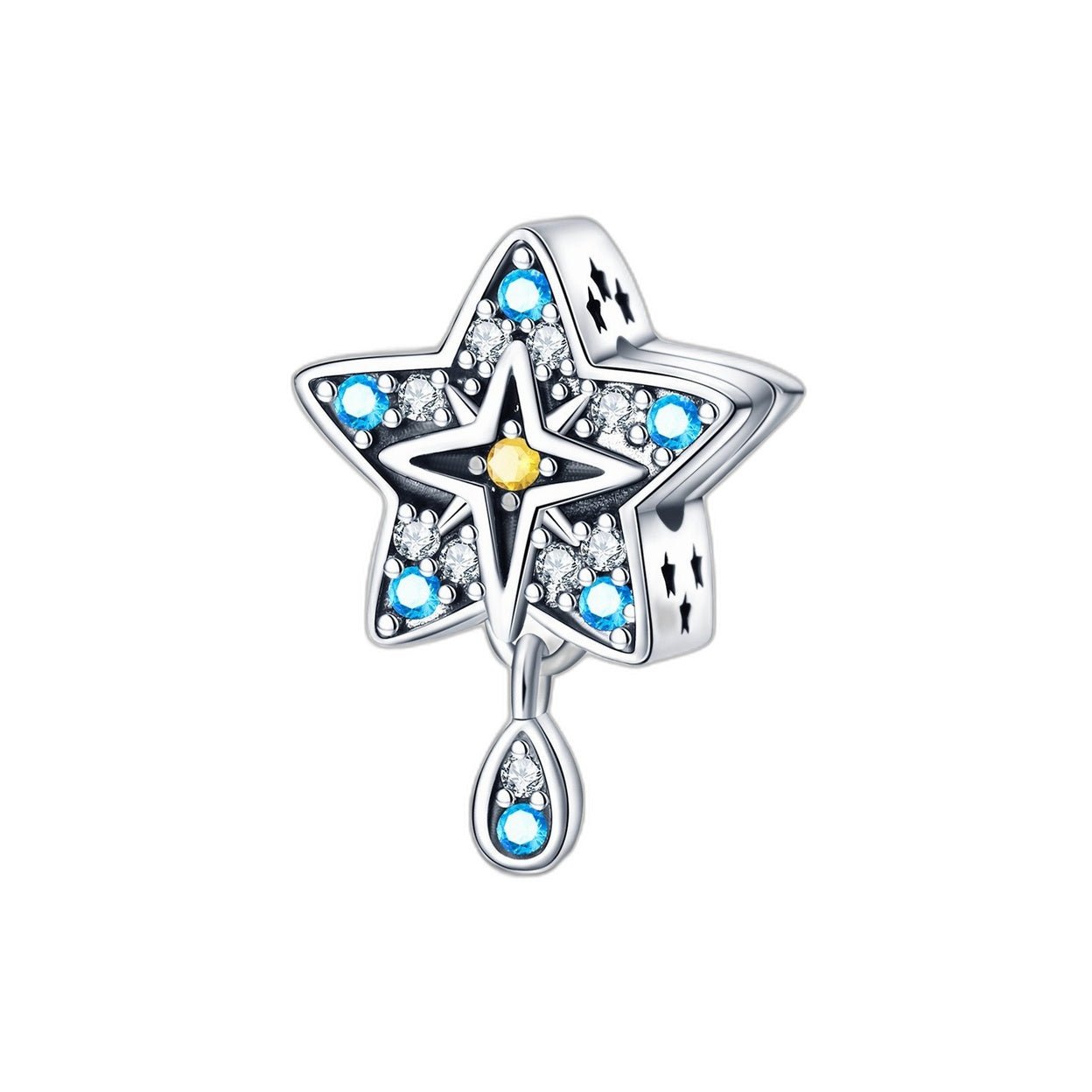 Classic charm, pentacle tarot card bead, for women, Orbika model
