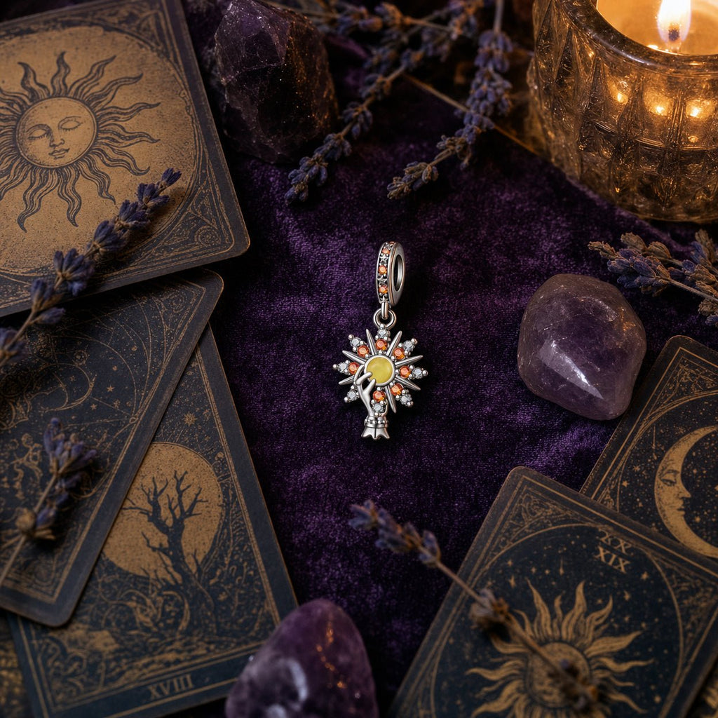 Charm classique, carte de tarot pentacle, pour femme, modèle Pentaclia