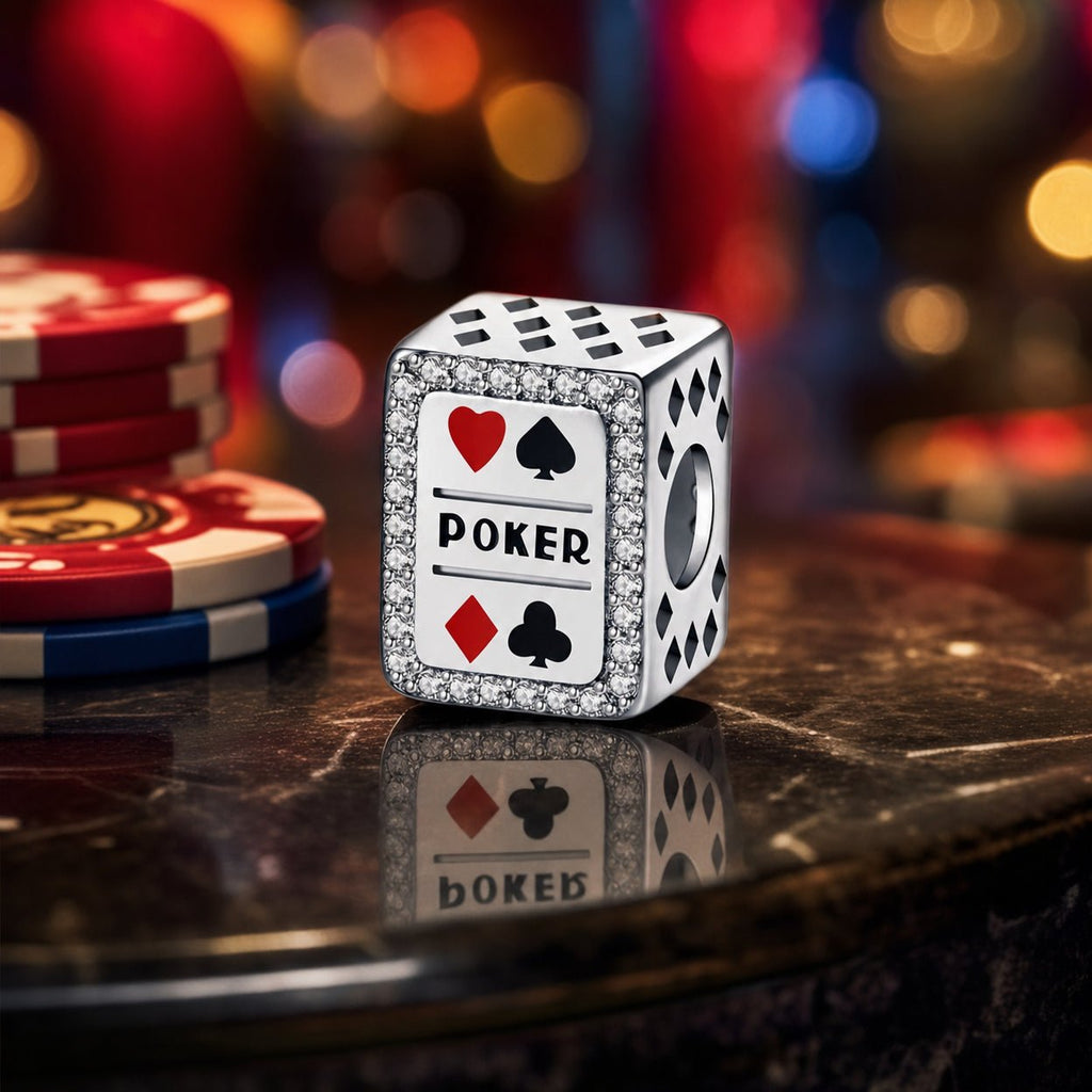 Charm classico, Cubo poker quattro simboli, per donna, modello Cubika
