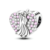 Charm coeur avec couple élégant, pour femme, modèle Aino - La Boutique du Bracelet