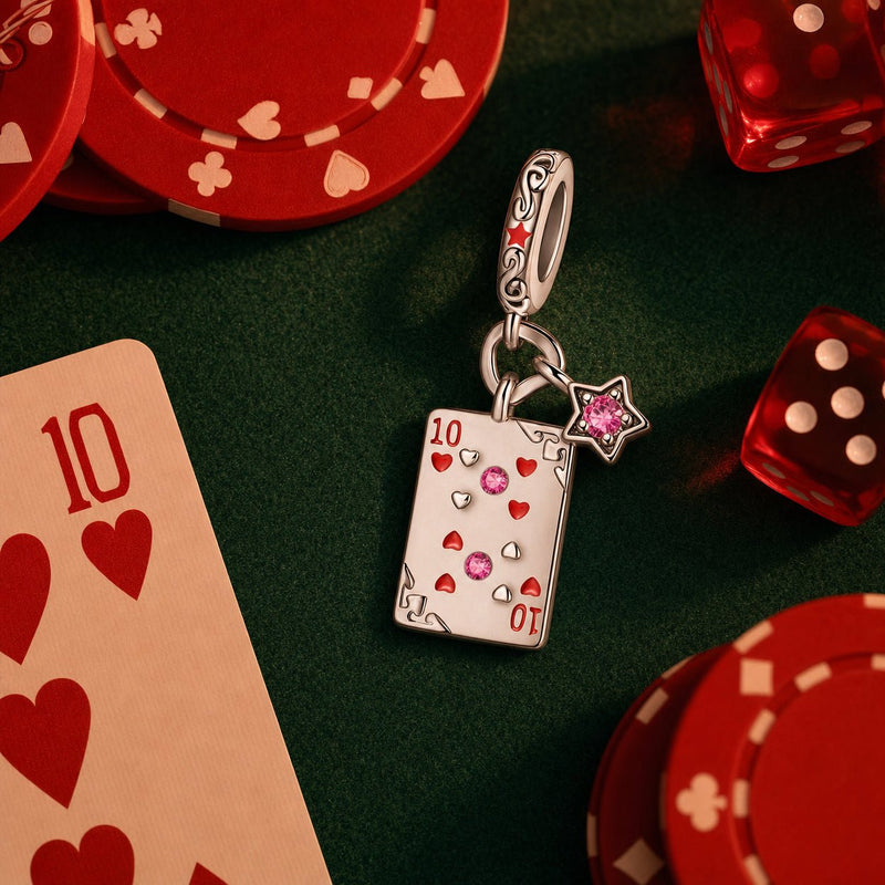 Charm vedhæng, 10 hjerter, til kvinder, model Decora