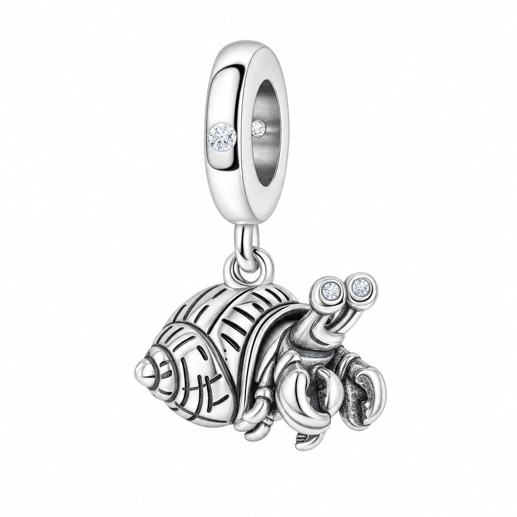 Charm pendant, hermit crab, for women, Pagurus model
