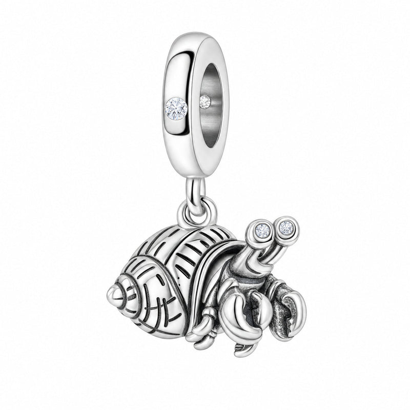 Charm pendant, hermit crab, for women, Pagurus model