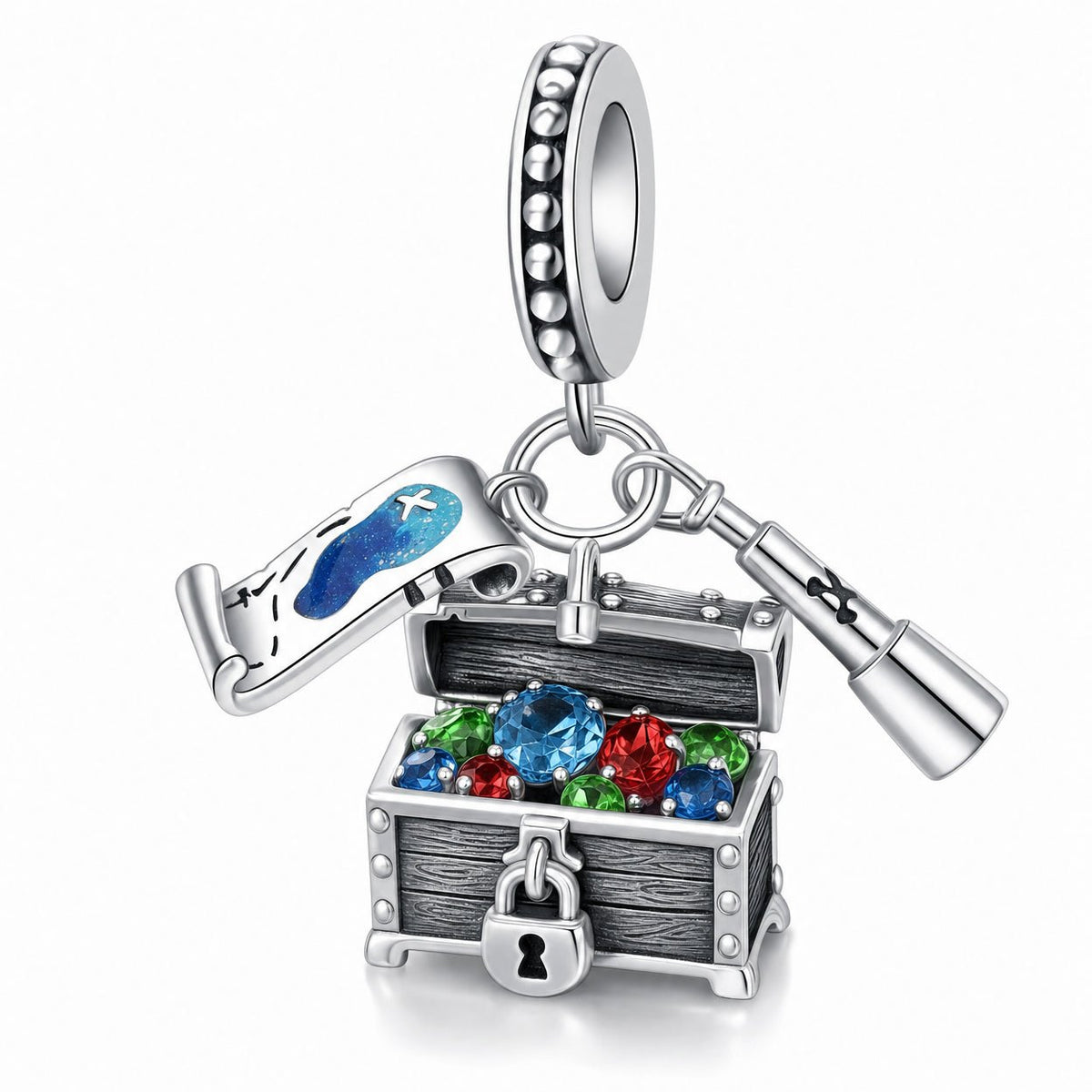 Charm pendant, coffre au trésor, pour femme, modèle Thesaurus