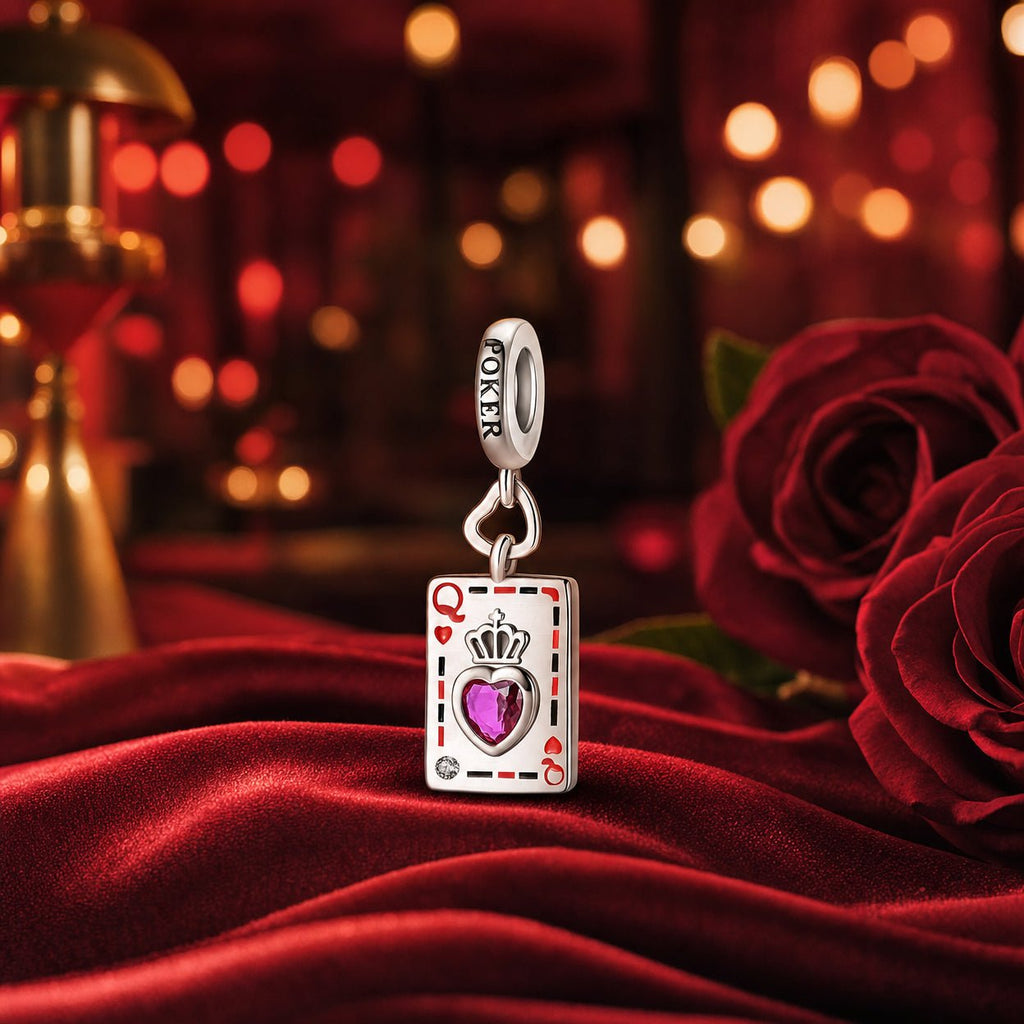 Ciondolo charm, Dame de coeur, per donna, modello Cordelia