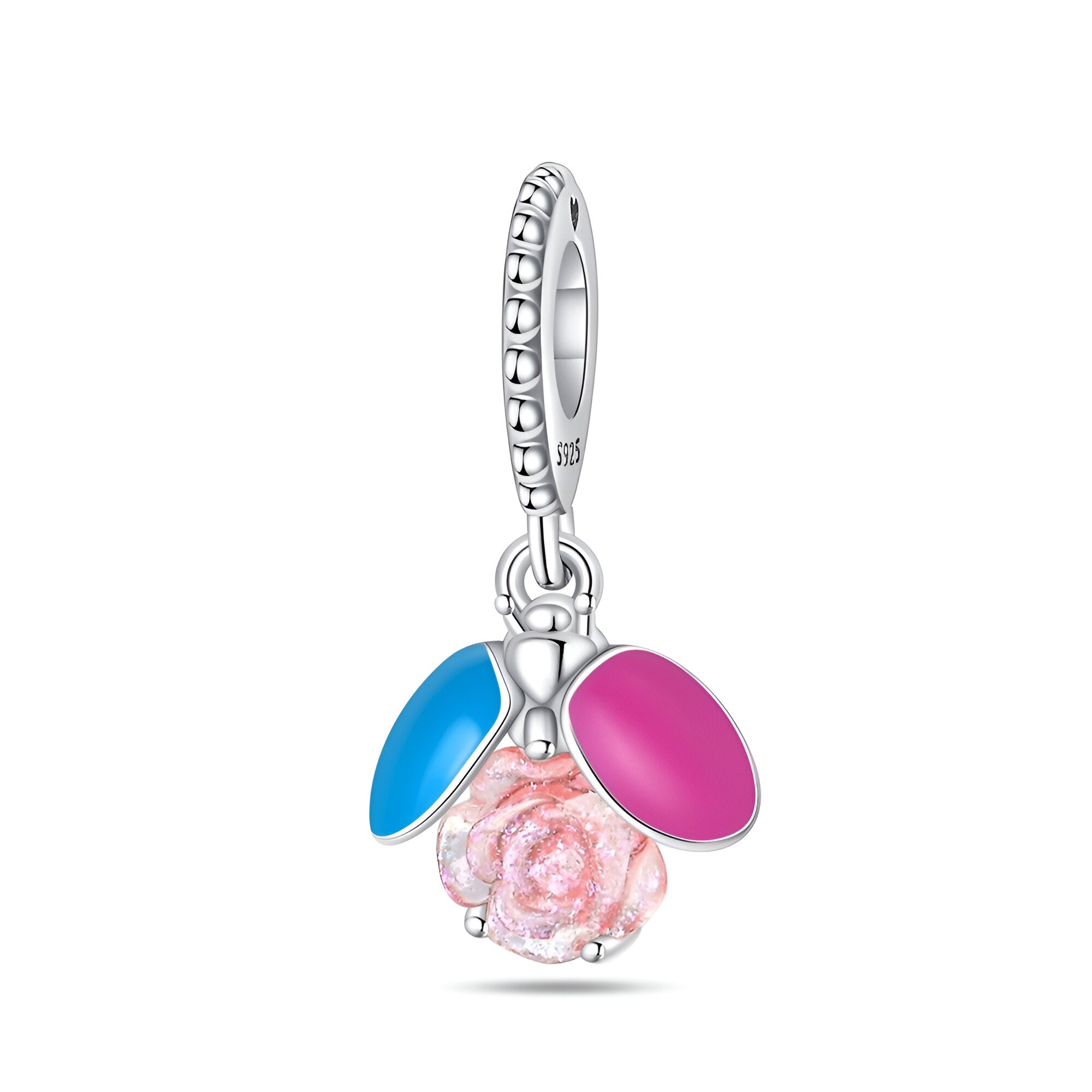 Charm pendant en argent, luciole scintillante, pour femme, modèle Delfina - La Boutique du Bracelet