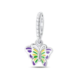 Charm pendant en argent, papillon translucide, pour femme, modèle Alianor - La Boutique du Bracelet