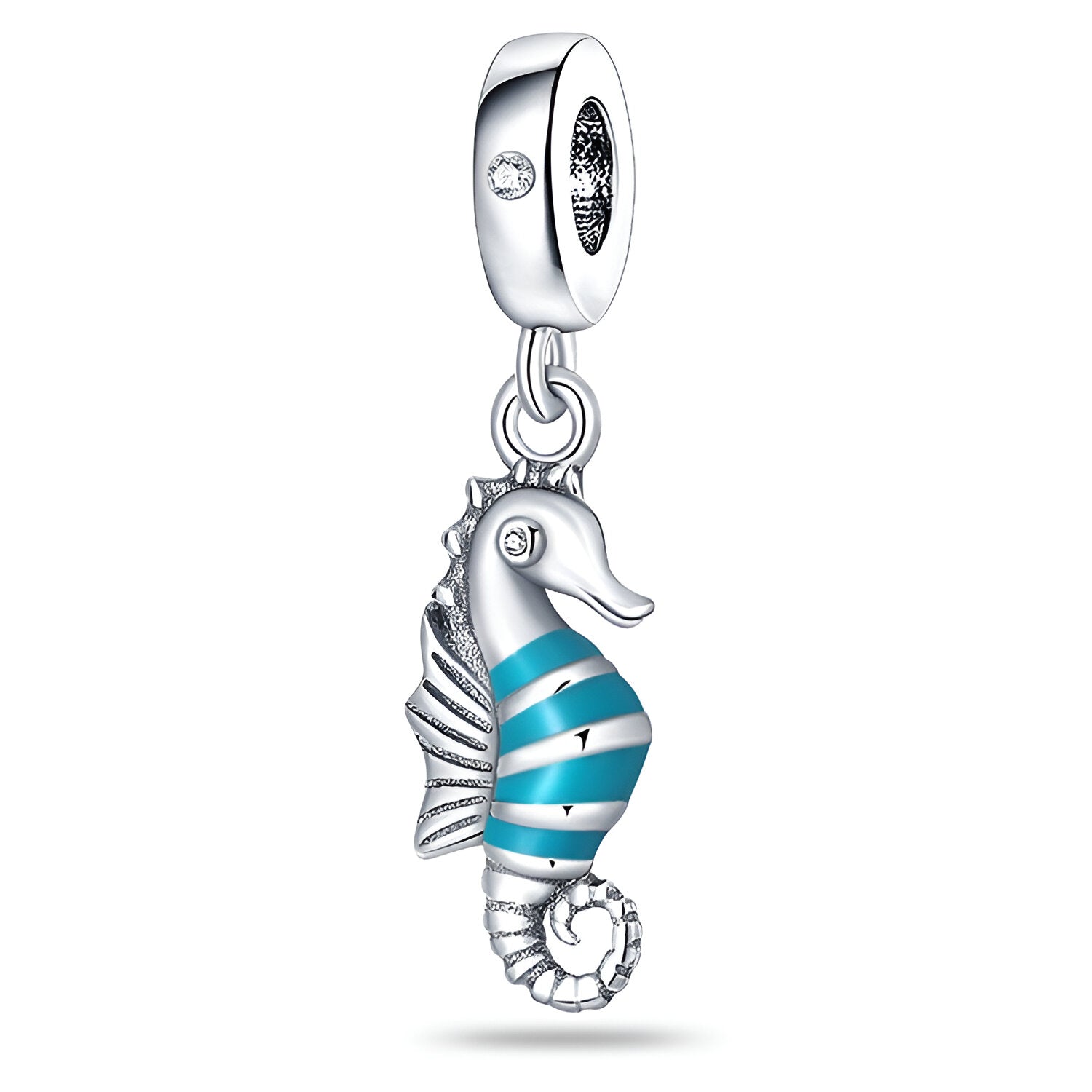 Charm pendant hippocampe, pour femme, modèle Tesni - La Boutique du Bracelet