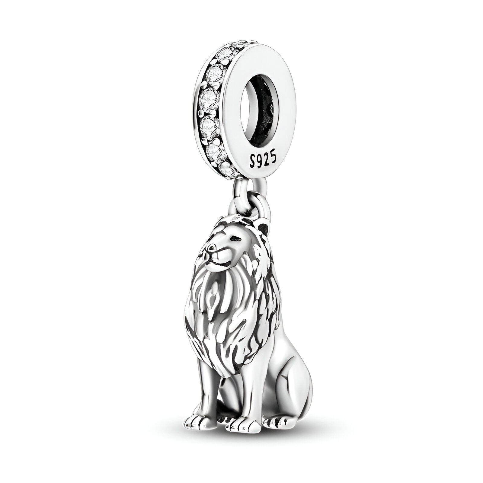 Charm pendant lion assis, pour femme, modèle Anfisa - La Boutique du Bracelet